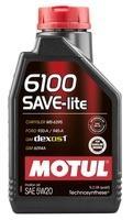 Моторне мастило MOTUL 6100 Save-lite 5W-20, 1 літр 5W20 (841311 / 108009)