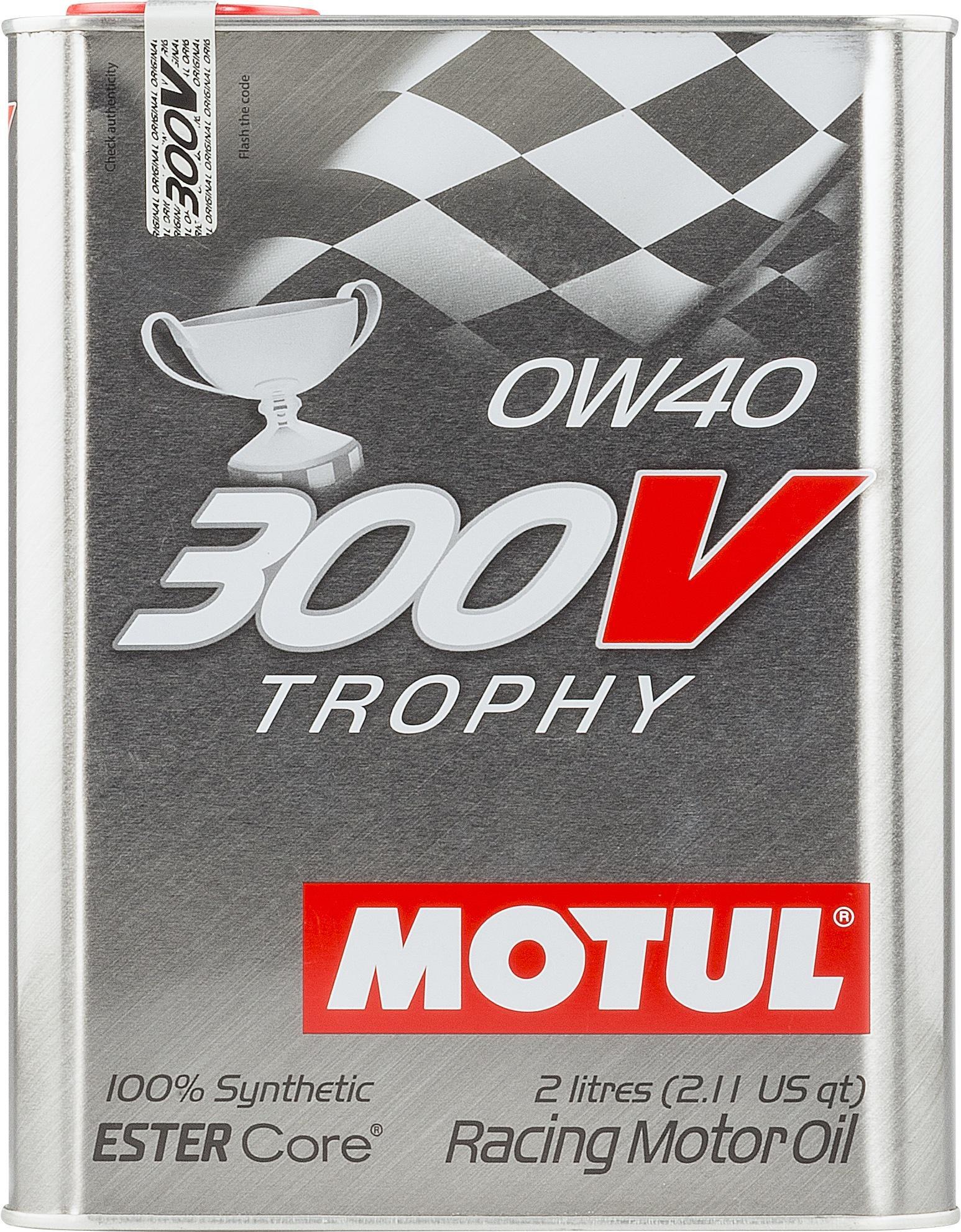 Моторне мастило Motul 300V Trophy 0W-40 2л (825402 / 104240)